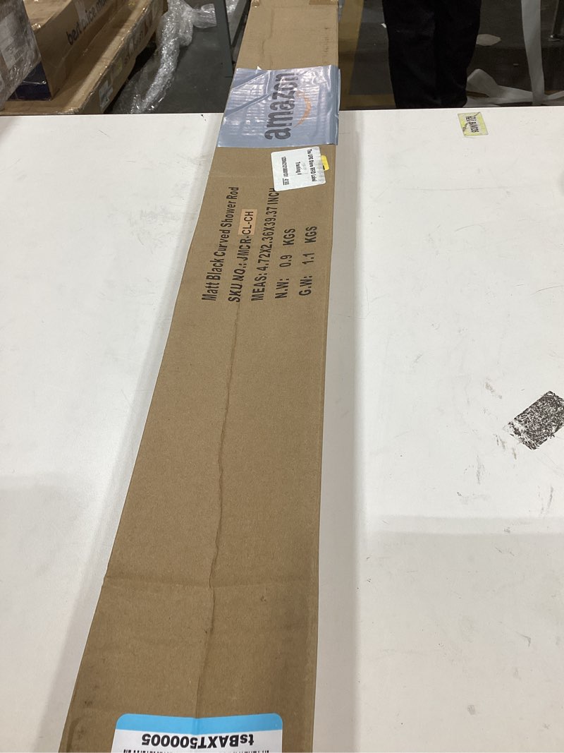 Condition photo showing Good Condition for Curved Shower Curtain Rod For Bathroom 38-72 Inches, Adjustable Length, Curved Shower Rod, 0.9MM thickness, Round Shower Curtain Rods, Rotate Bracket For Large Shower Space, Need Drilling, Black