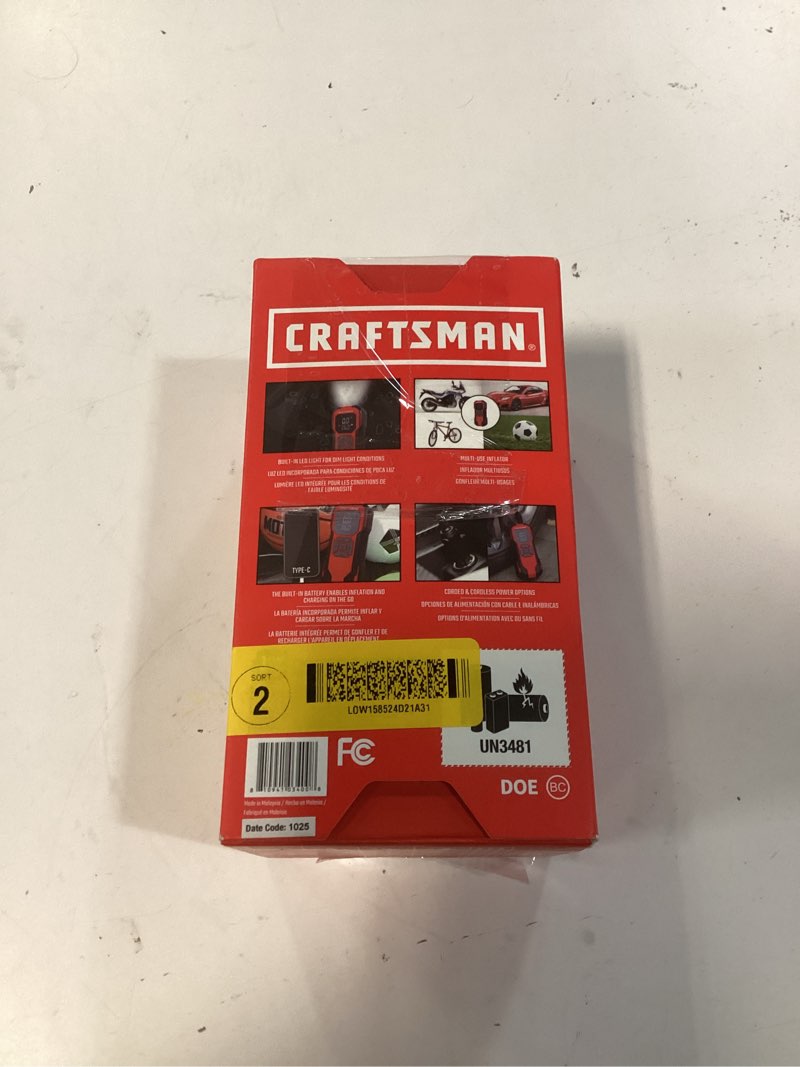 Condition photo showing New/Like New for alton industry craftsman cordless porrtable inflator