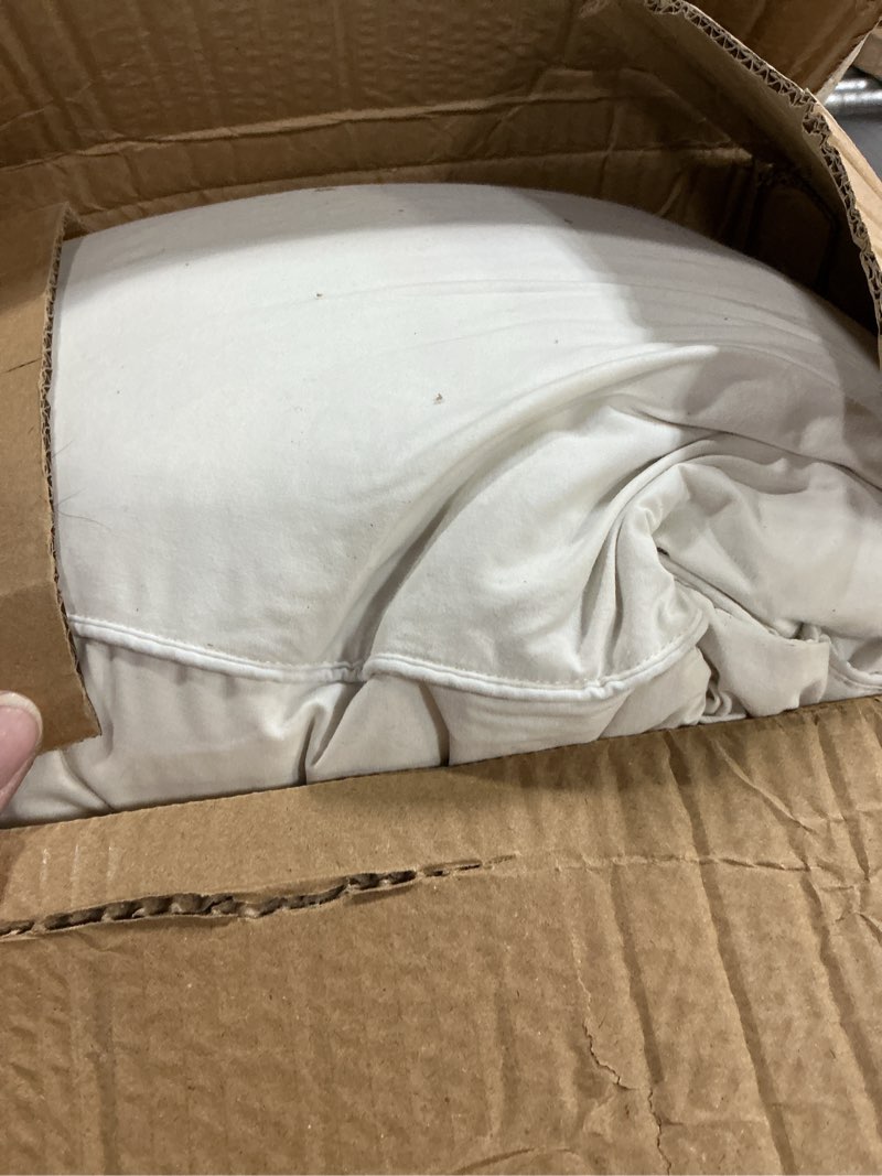 Condition photo showing Good Condition for down feathers pillows standard size set of 2- hotel collection bed pillows | feather-proof 1000+ clean | naturally resilient pure | pillows for side, back & stomach sleepers, 20"x30" 2 pack white queen