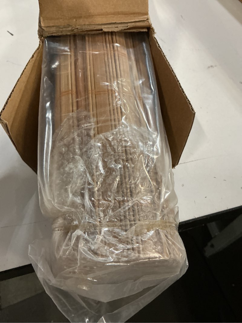 Condition photo showing Good Condition for LazBlinds No Tools No Drill Cordless Bamboo Roman Shades, Light Filtering Window Treatment, Roll Up Bamboo Blinds for Window 30'' W x 64'' H, Squirrel Squirrel 30'' W x 64'' H