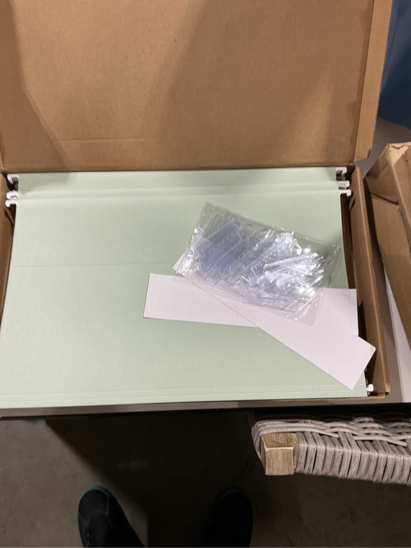 Condition photo showing Good Condition for sunee hanging file folders legal size, 25 pack file folders 1/5-cut tabs, morandi colors, stay organized for your home and office bulk file and documents pastel colors