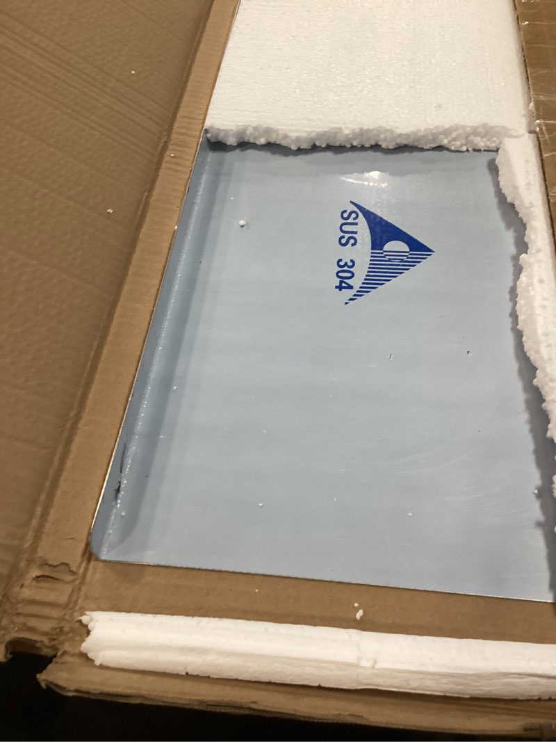 Condition photo showing New/Like New for stainless steel cutting board for kitchen, extra large cutting board non toxic, metal cutting boards for kitchen,chopping board for meat, veggies, fruits and kneading ?70 x 50cm/27.6 x 19.7 inch?
