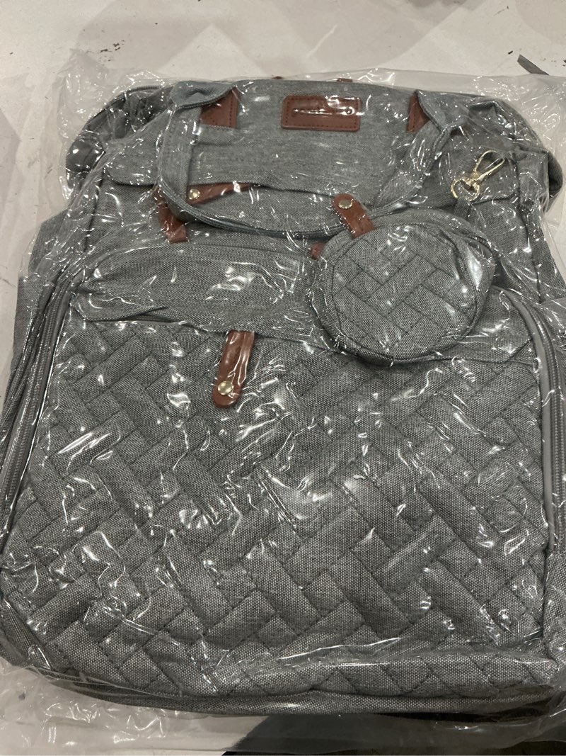Condition photo showing New/Like New for jeryswet baby diaper bags with changing station, waterproof large capacity diaper bag backpack for moms dads with usb charging port and stroller straps, baby shower gifts, grey gray