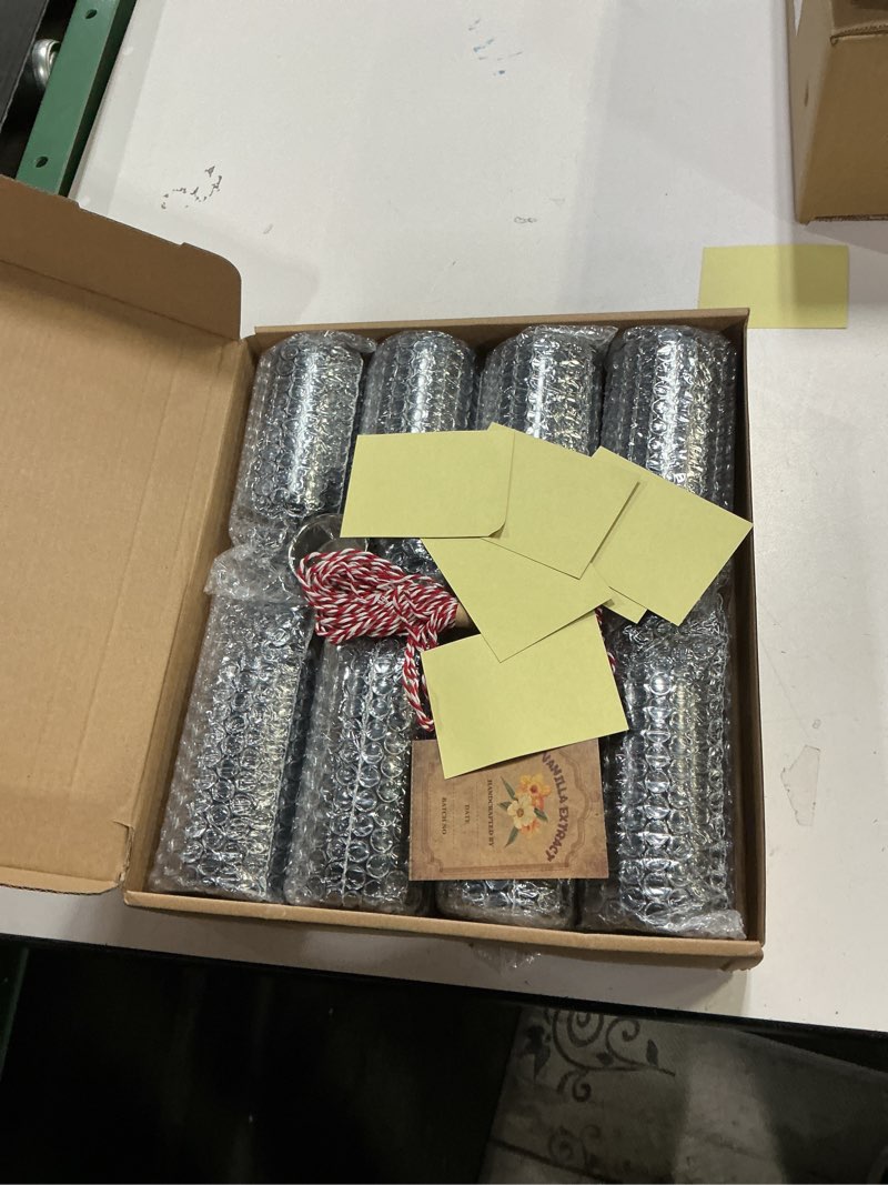 Condition photo showing New/Like New for 8 Pack 8 Ounce Amber Glass Bottle Boston Round Bottles with Caps Brown Vanilla Extract Bottles?8 Pcs Vanilla Extract Stickers for Syrup Gift Glass Food Storage Canister Set Sauce Beans 8OZ