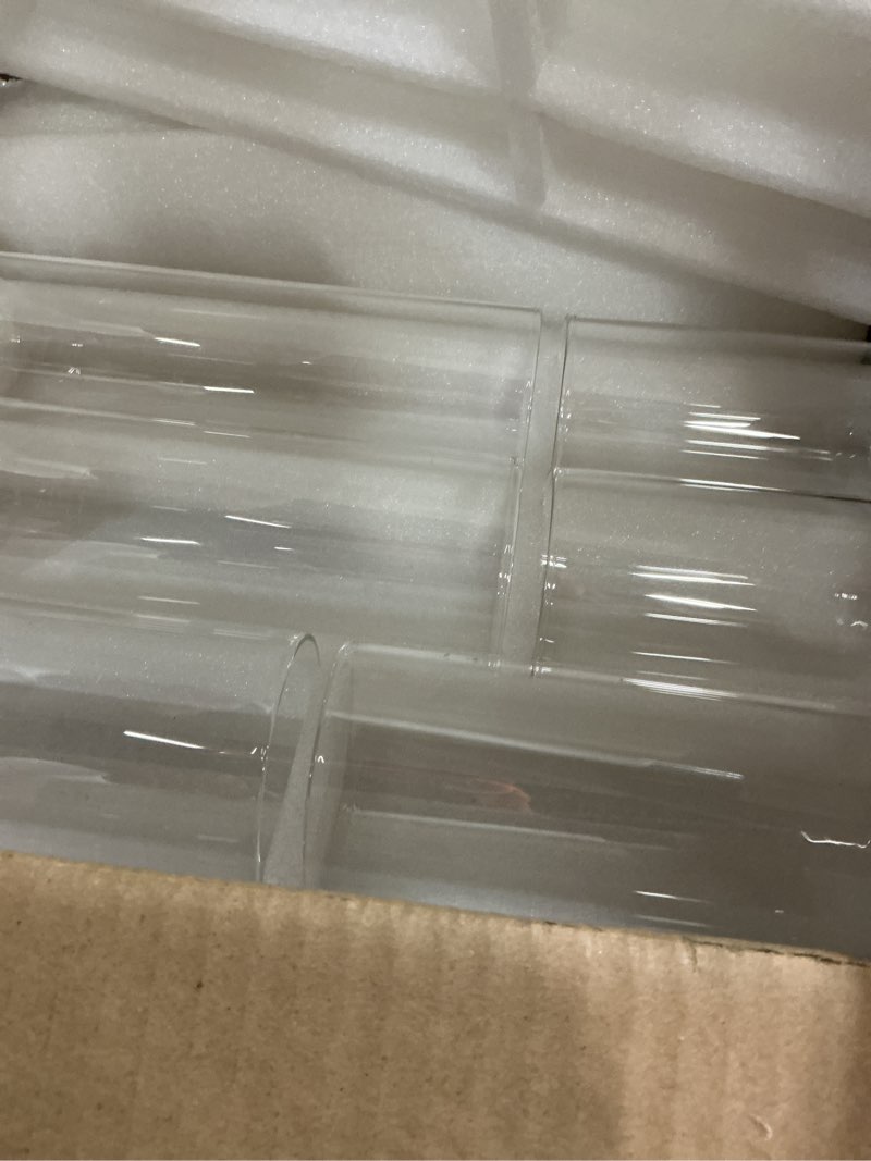 Condition photo showing New/Like New for wgvi hurricane candle holder sleeve, wide clear glass cylinder candleholder, chimney tube, open ended candle shade
