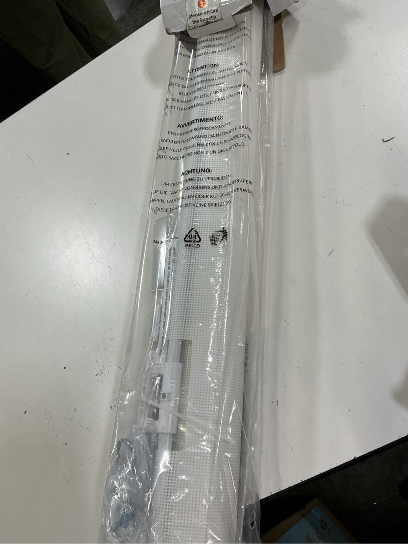 Condition photo showing New/Like New for reinforced 42" extra tall retractable baby gates for doorway, 200" retractable dog gate with support rod, 16ft extra long baby gate for large opening, bottom anti-crawl indoor/outdoor mesh child gates white 42" tall x 200" wide? with reinforced bar ?