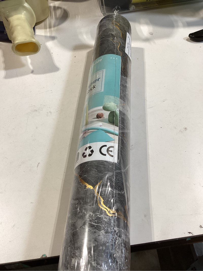 Condition photo showing New/Like New for VaryPaper 15.7''x315'' Matte Gold Beige Marble Wallpaper Peel and Stick Countertop Contact Paper Marble Vinyl Wrap for Desk Table Waterproof Removable Adhesive Granite Wall Paper for Bathroom Kitchen 15.7" x 315" Matte-Beige, Gold, Light Grey