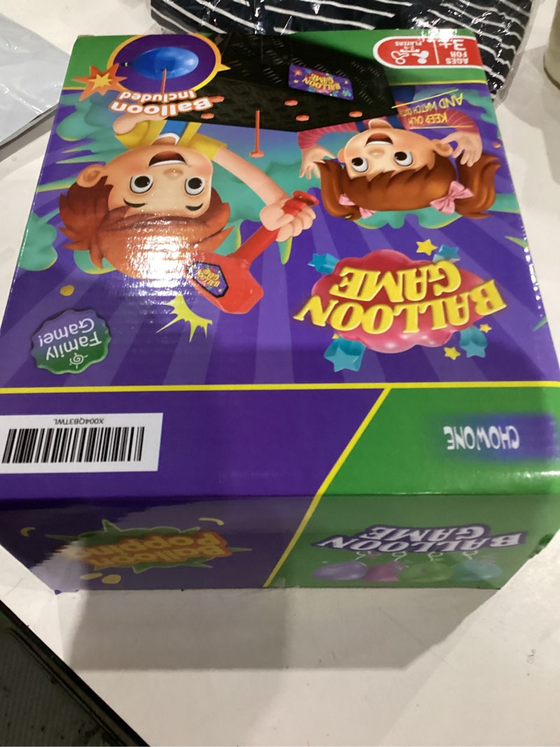 Condition photo showing New/Like New for Balloon Popping Game Whack a Bang Tricky Tabletop Board Game Night for Family Party Blast Pop Explosion Box Balloon Toy for Kids and Adults