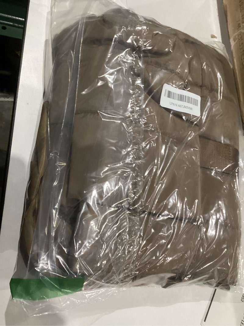 Condition photo showing Good Condition for Puffer Tote Bag for Women, Lightweight Puffy Work Handbag Teacher Nurse Quilted Shoulder Bag for School Travel Gym | Cloud Bag w/ Zipper, Daily College Bags, 15.6" Computer Bag, Clinical Nursing Bag, 40 OZ Tumbler Holder, Ideal Gift for Women Dark Khaki