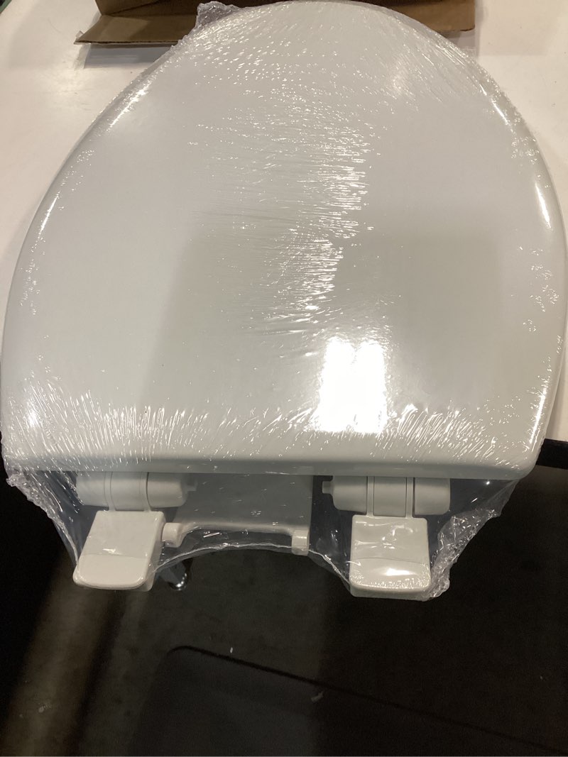 Condition photo showing New/Like New for mayfair nextstep2 toilet seat with toddler potty training seat built-in, slow close, easy clean, magnetic removable kids seat, made in usa, elongated, white