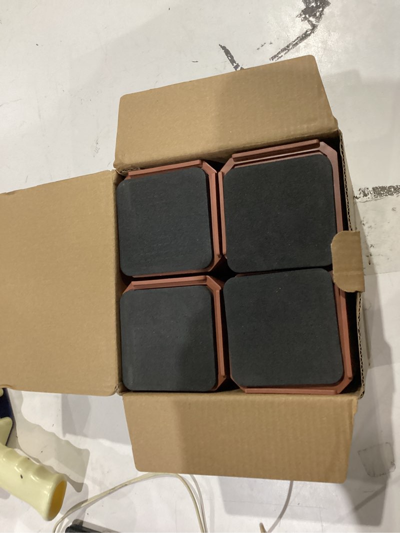 Condition photo showing Good Condition for Bed Risers Furniture Risers Heavy-Duty Rectangular Adjustable Block 8 Pack Lift to 3 inches and 4.3 inches Desk, Sofa, Chair Legs, Refrigerator, Washing Machine Support up to 4000 pounds Square-brown-8 Pack 2 layer(3inches)