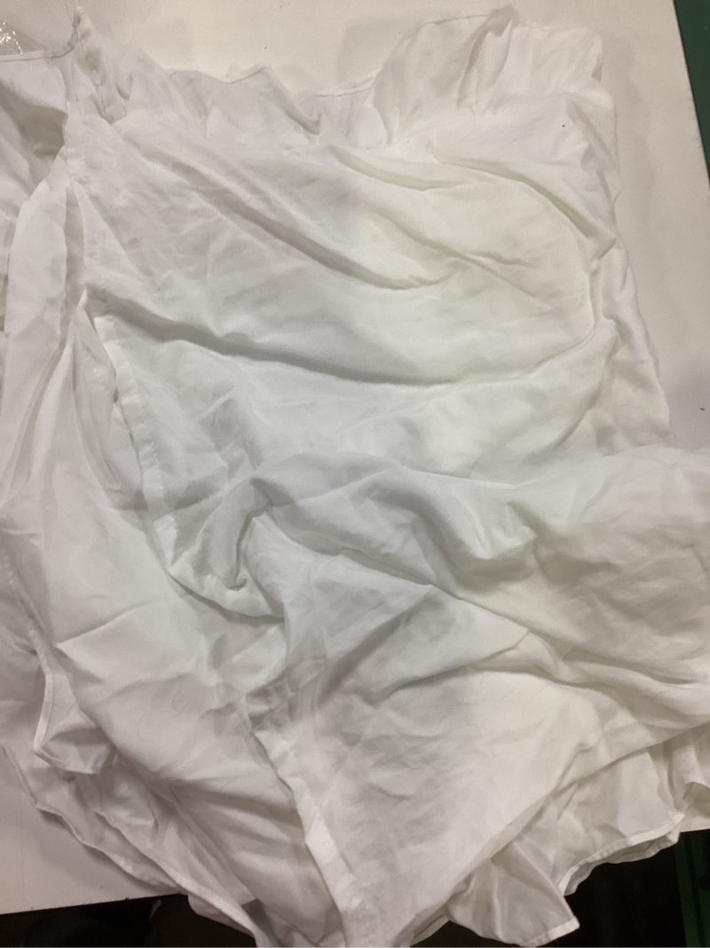 Condition photo showing As Is for boho white body pillowcase 20x54in - ruffled fringe decor sham body (20''x54'') white