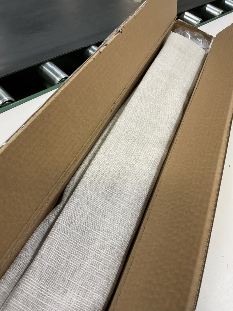Condition photo showing As Is for Cordless Blackout Roman Shades, Fabric Shades for Windows, Washable Roman Blinds for Indoor Windows, French Doors, Bedroom, 21W x 48H Inches Beige White-beige Liner 21"W x 48"H