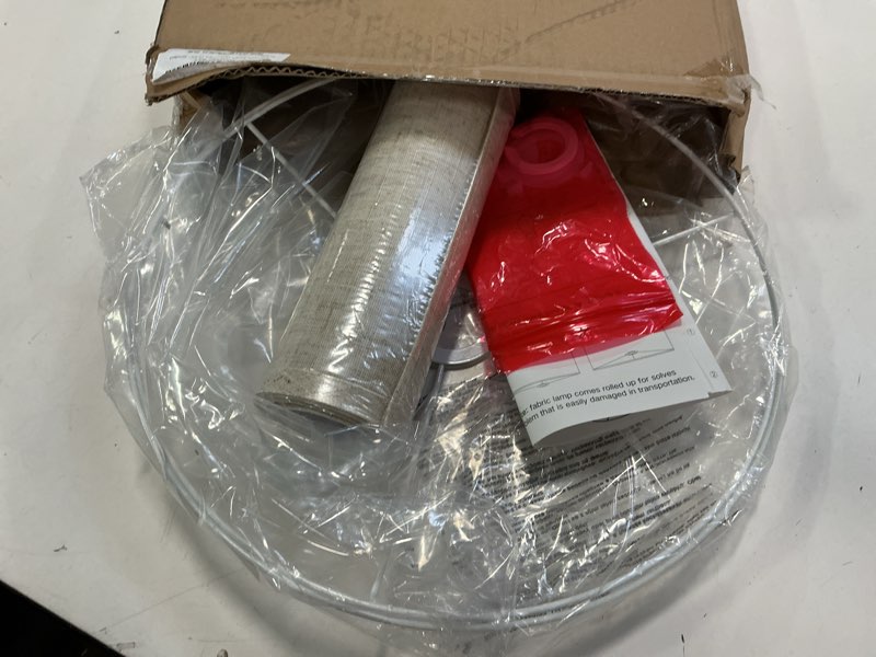 Condition photo showing Good Condition for OUTON Beige Drum Lamp Shades for Floor Lamps, 13" Top x 13" Bottom x 10" High, Easy to Assemble, Replacement Linen Lampshades for Table Lamps & Bedside Lamps (1.65" Spider) 13 Inch+Beige Shade
