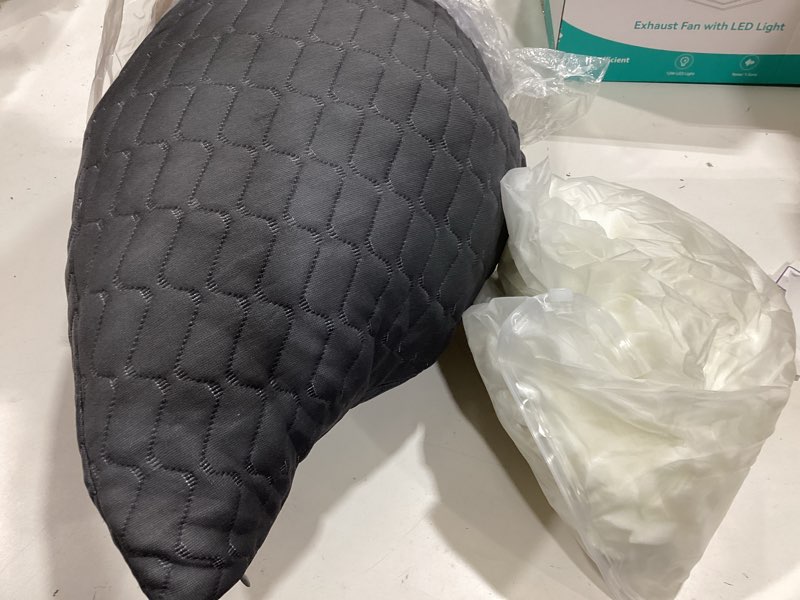 Condition photo showing Good Condition for chxxy side sleeper pillow for neck and shoulder reilef, ergonomic design medium firm pillow, queen size bed pillows for sleeping, cross cut memory foam pillows for back, stomach and side sleepers grey queen (pack of 1)