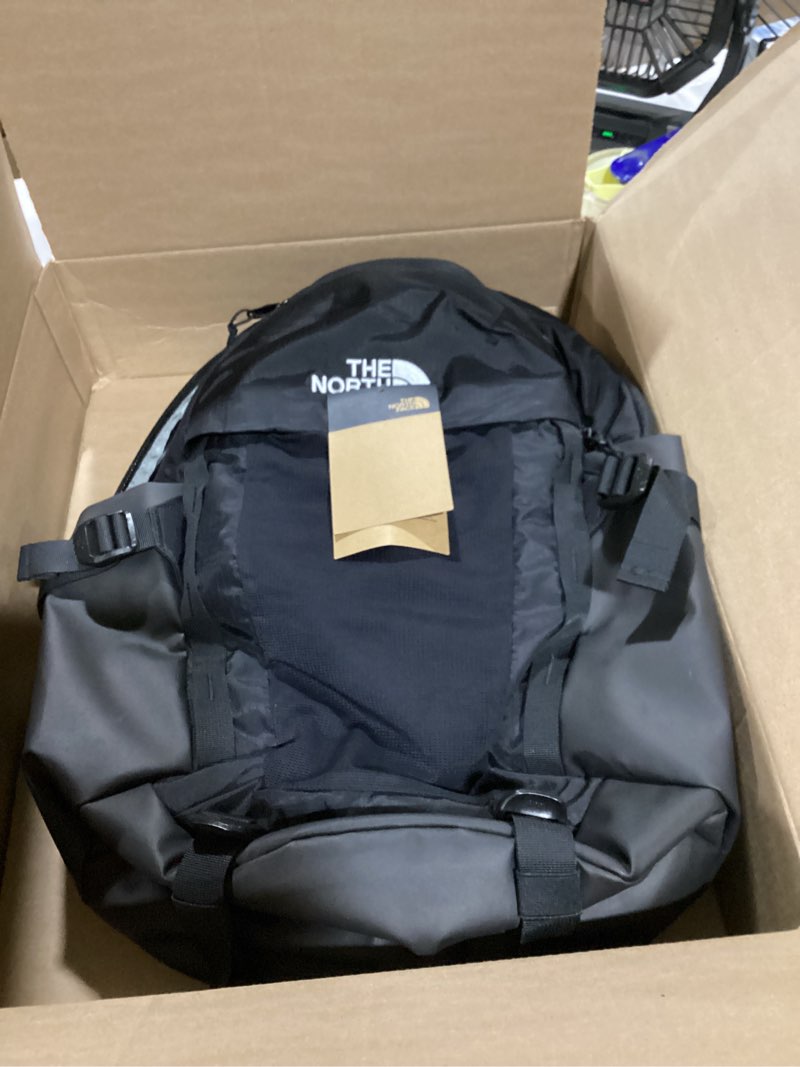 Condition photo showing New/Like New for the north face recon everyday laptop backpack - daypack, water repellent, laptop sleeve, 2 water bottle pockets, tnf black/tnf black-npf, one size 30l tnf black/tnf black-npf