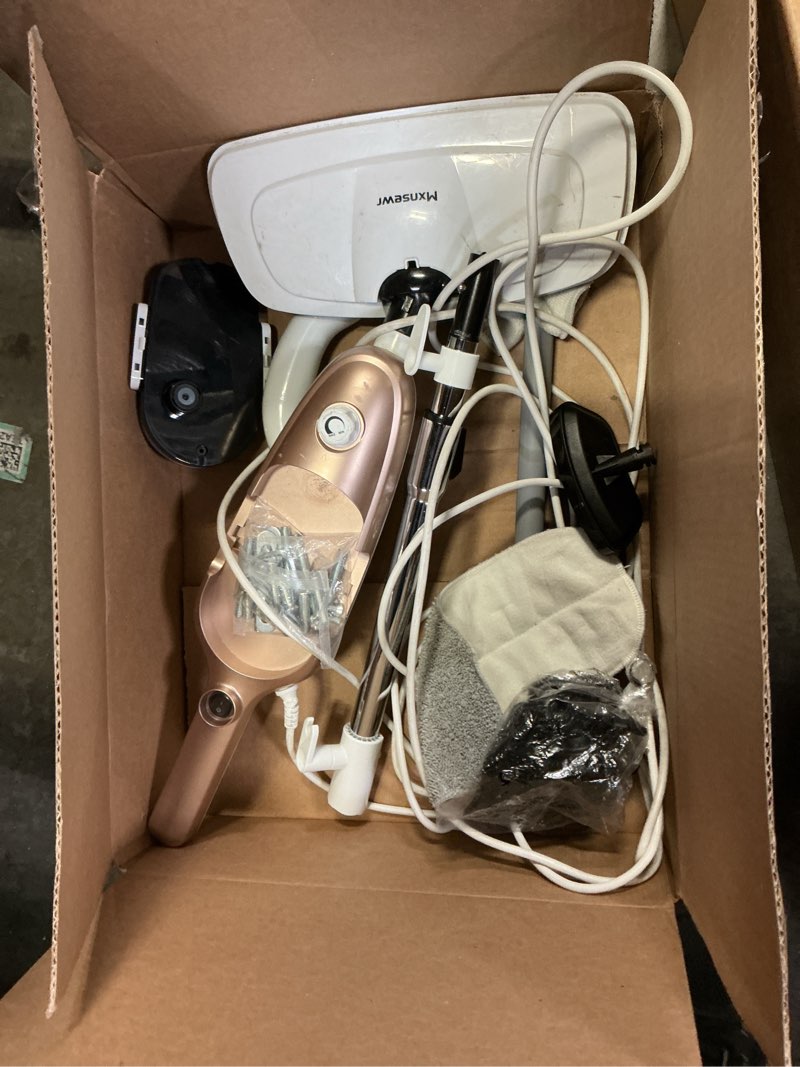 Condition photo showing As Is for Steam Mop - All-in-one Powerful Handheld Steam Cleaner Detachable Floor Steamer with 11 Accessories, MultiPurpose Steamer for Hardwood Floors, Clothes,Windows,Tiles,Carpet, Whole Home Use, Rose Gold