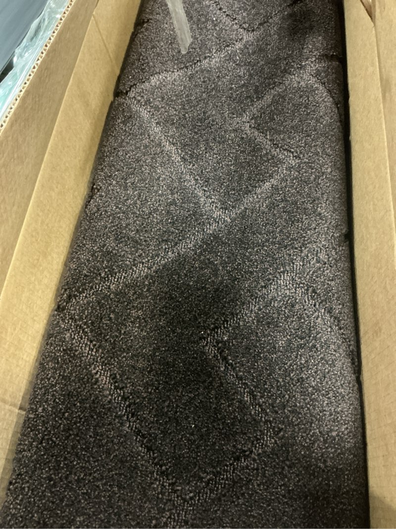 Condition photo showing Good Condition for purrugs easy care area rug 4ft x 6ft, non-slip machine washable entry rug, dog door mat, pet rug, stain resistant accent rug for hallway, bedroom, living room and mudroom, brown