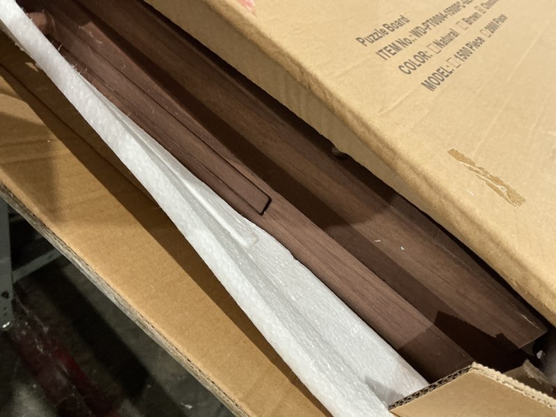 Condition photo showing Good Condition for hallybee puzzle table 1500 pieces wooden puzzle board with legs, 34.3”x 26.5” jigsaw board with 4 drawers and cover, foldable leg jigsaw table for adults cho brown 1500 pieces chocolate brown