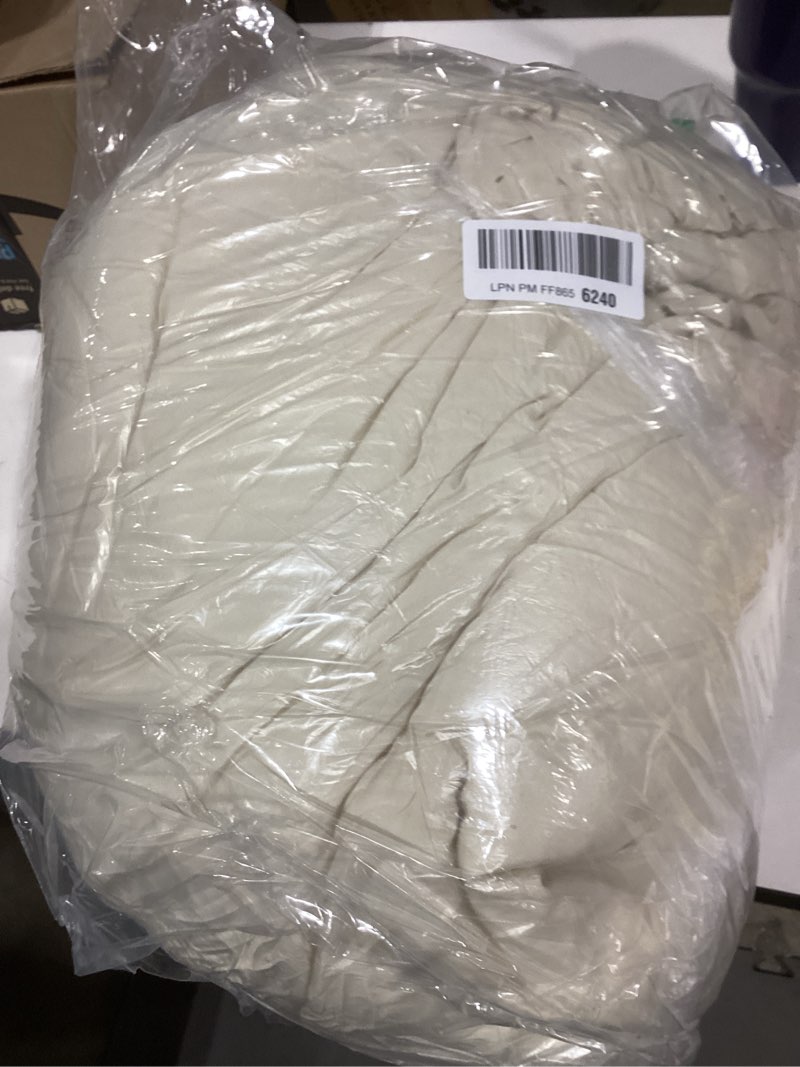 Condition photo showing Good Condition for Queen Comforter Set - Ruched Comforter Queen Size Bed Set Boho Shabby Chic Bedding for Bedroom Comforter Fluffy 3 Piece Ruffle Comforter Set with Pillow White Bedding Soft Wheat Queen