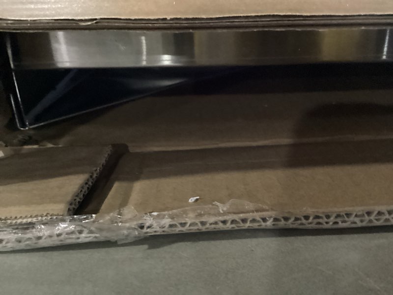 Condition photo showing New/Like New for ROCKPOINT Stainless Steel Shelf 10 x 16 Inches 190lb, NSF Metal Commercial Shelves Wall Mount Floating Shelving with Backsplash for Restaurant, Kitchen, Home and Hotel, Silver 1 piece 10"D x 16"W