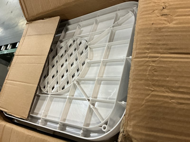 Condition photo showing As Is for 4 tier laundry basket organizer, 92l vertical laundry hamper, removable rolling sorter baskets with wheels for small space, dorm, bathroom, bedroom