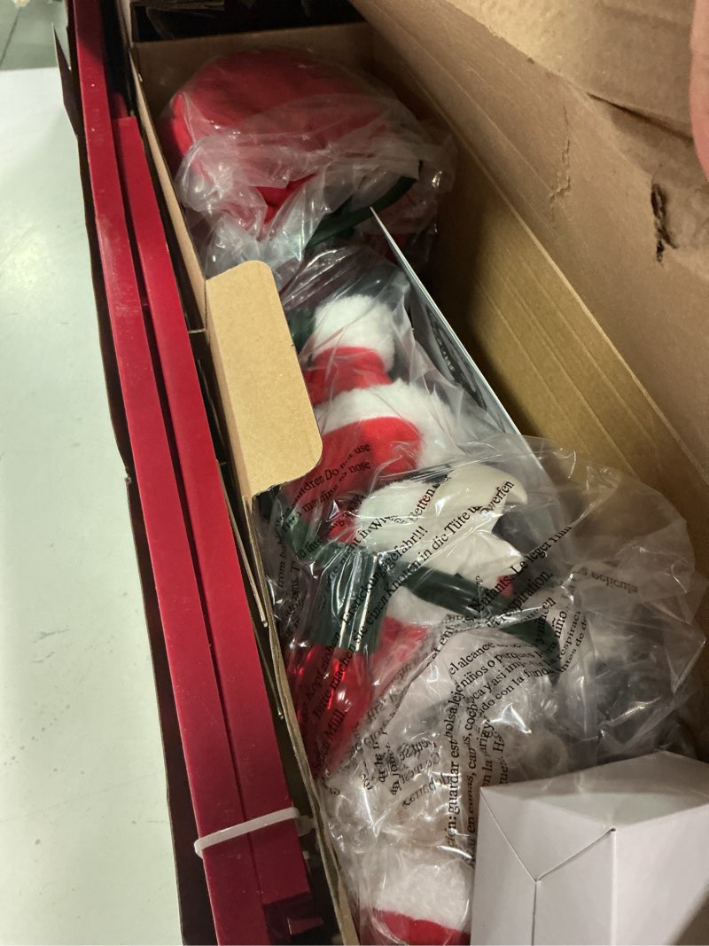 Condition photo showing New/Like New for Mr. Christmas Super Climber Musical Animated Christmas Decoration, 42 Inches, Plush White Santa Clau