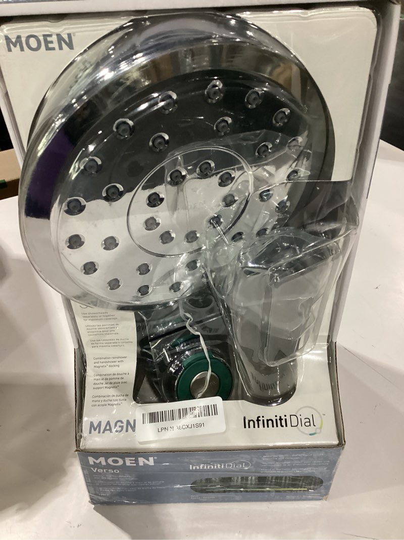 Condition photo showing Good Condition for moen verso chrome round rain shower head and detachable handshower combination with magnetix docking system and 60-inch metal hose, 220c2