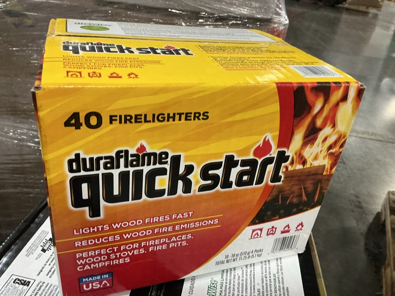 Condition photo showing New/Like New for duraflame quick start wood fire starter, 40-pack case