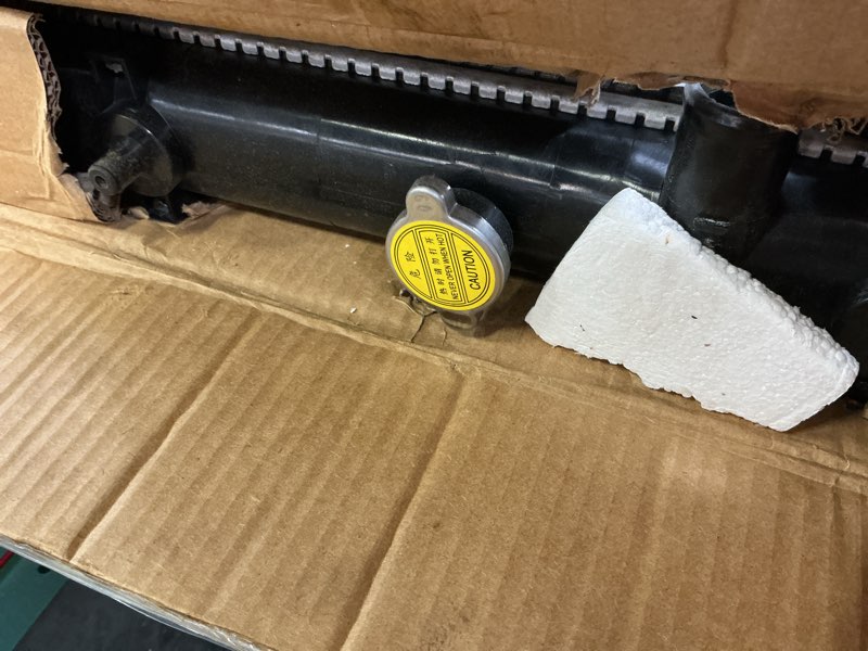 Condition photo showing As Is for radiator 3c081-17100 replacement for kubota m100 m110 m8540 m8560 m9540 m9960 m100xdtc m108sdsl sdsl2 m8540hdc m8540hd12 m9960hdc