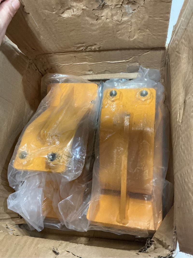 Condition photo showing Good Condition for Tractor Bucket Protector,Ski Edge Protector,2pcs Yellow Heavy Duty Steel Bucket Attachment for Snow Leaves Removal,Spreading Gravel