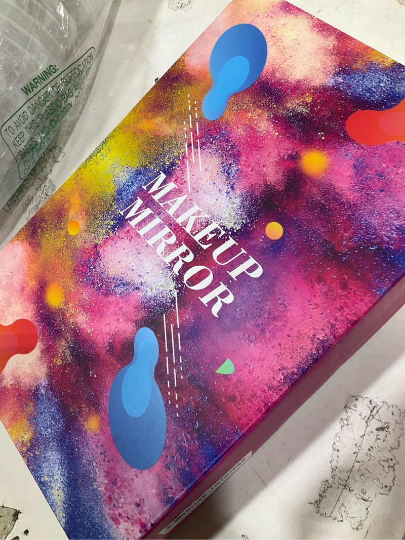 Condition photo showing New/Like New for HUONUL Makeup Mirror, Vanity Mirror with Lights, 2X/3X/10X Magnification, Touch Control, Trifold, Dual Power Supply, Gifts Mothers Day for Mom,Gifts for Women, Wife, Girls,Dorm Room Essentials White