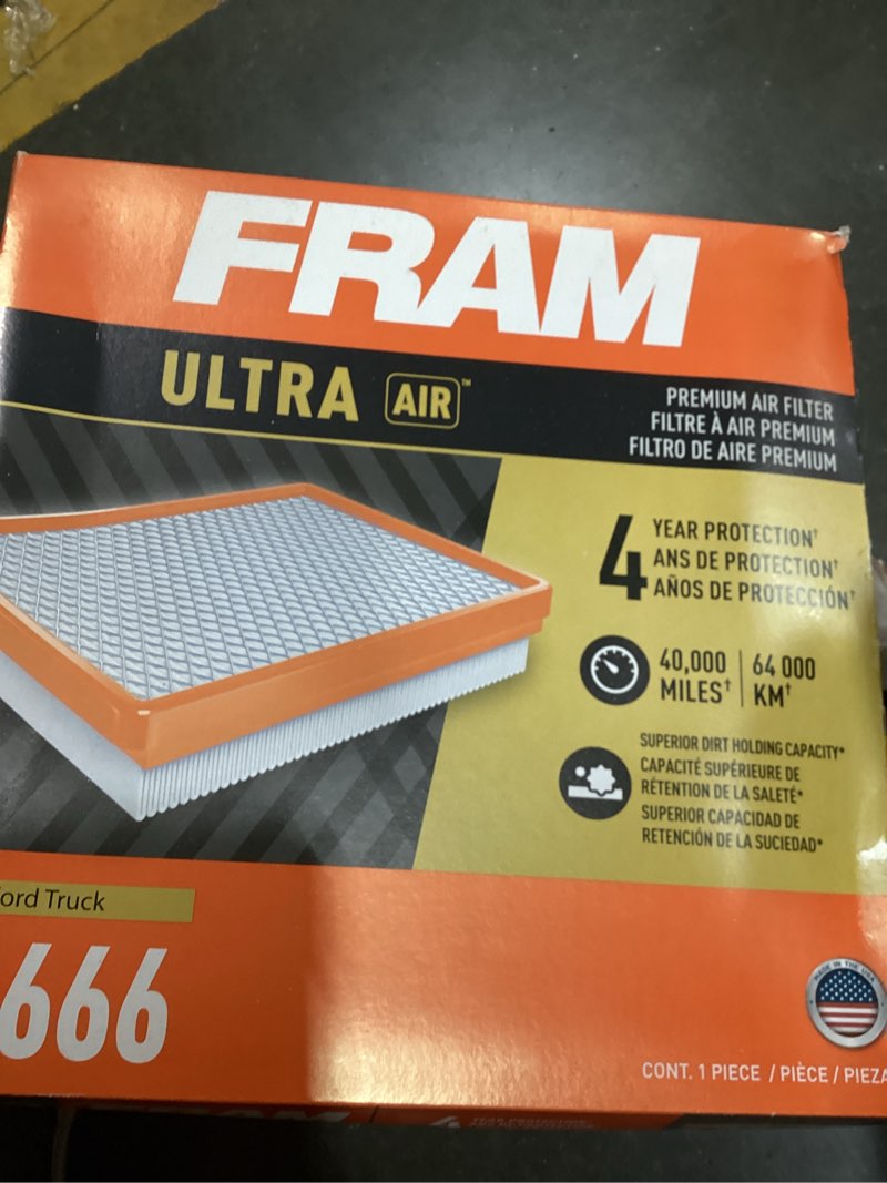 Condition photo showing As Is for fram ultra air xga12666  premium engine air filter