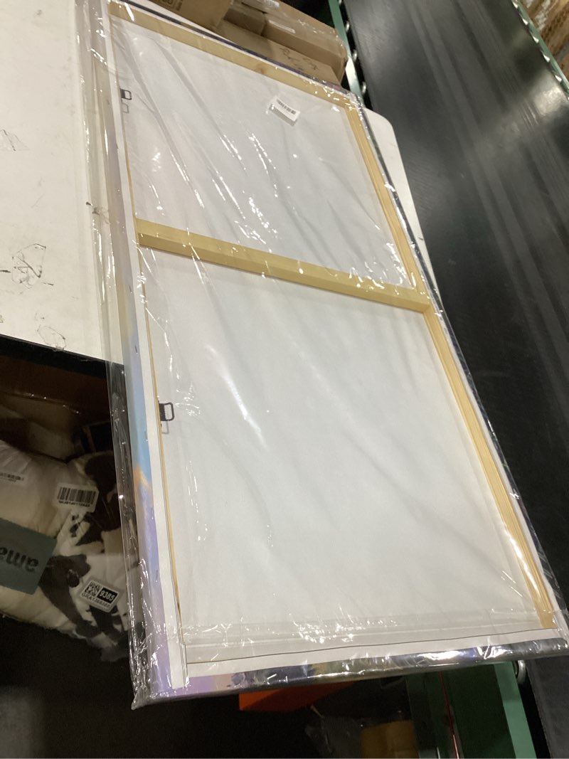 Condition photo showing Good Condition for shoci large abstract wall art - modern black and gold marble fluid canvas picture for living room white gray watercolor fluid lines poster prints abstract painting artwork for bedroom decor 20" x 40" 40"l x 20"w black