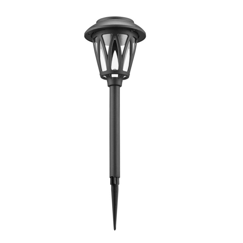 harbor breeze 6 -pack 5 -lumens matte black solar led outdoor path light kit ( 3000-k )