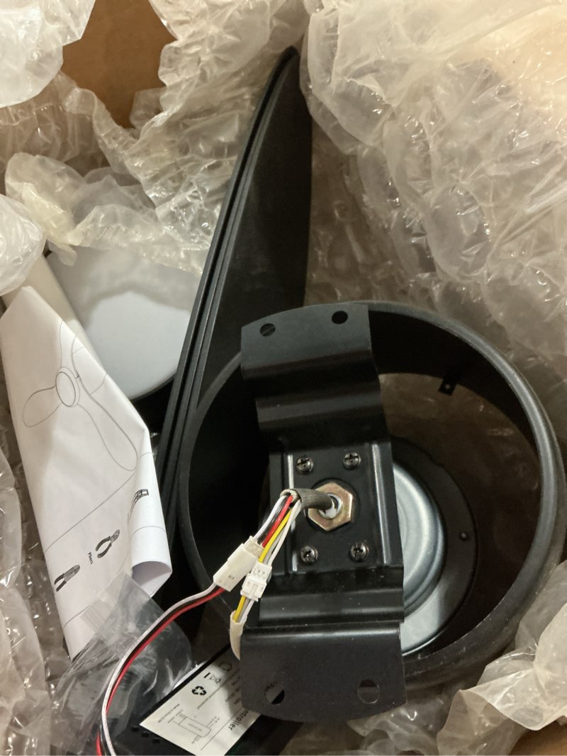 Condition photo showing As Is for Ceiling Fans with Lights,42 Inch Low Profile Ceiling Fan with Wall Control and Remote Control,Dimmable,Flush Mount Ceiling Fan with Noiseless DC Reversible Motor for Bedroom Indoor Use Black 42 inches