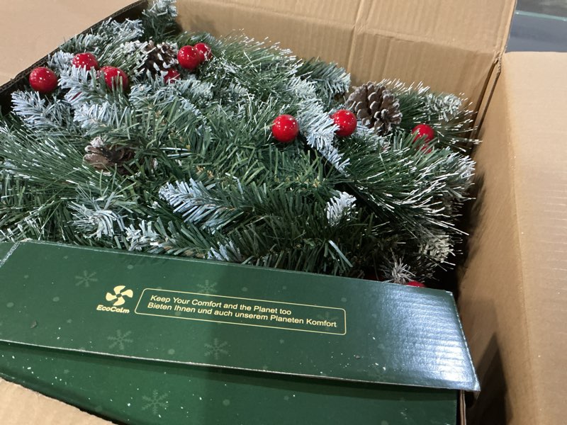 Condition photo showing Good Condition for Solar Wreath 48 inch, Outdoor Christmas Wreaths Large with 250 LEDs & 8 Lighting Modes, Lighted Holiday Decorations for Outside