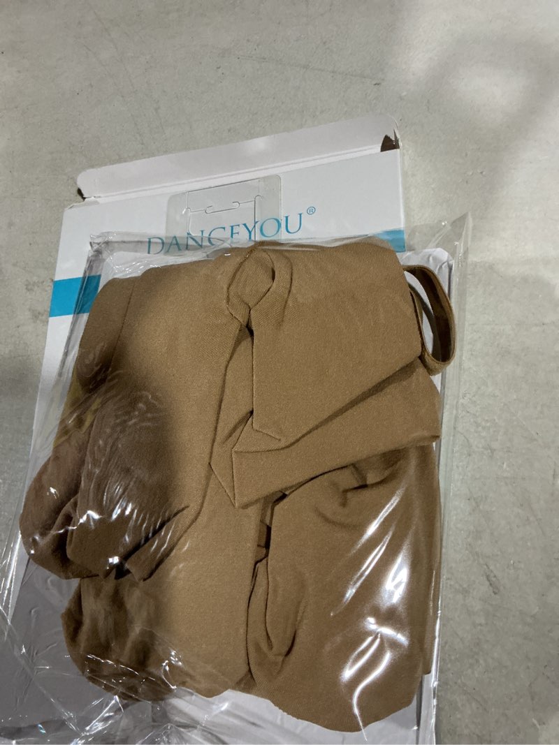 Condition photo showing Good Condition for DANCEYOU Full Body Tights Convertible Tights Girl Women for Dance Performances Cosplay, 3 Sizes Medium Tan