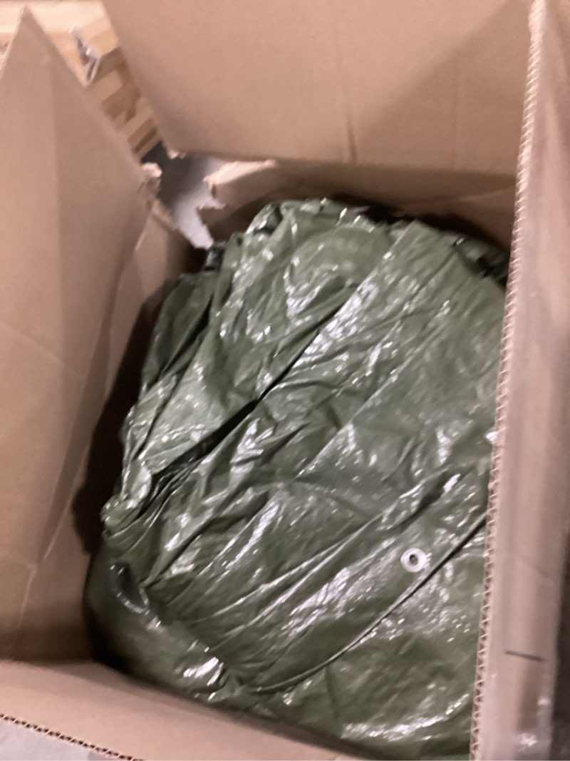 Condition photo showing As Is for (Similar)Yankee Emerald Series Pool Covers for Above Ground Pools | Round 18 ft Swimming Pool Cover w/Steel-Core Cable, Winch for Winterization | 9 mil Medium-Thickness for Off-Season, On-Season Protection