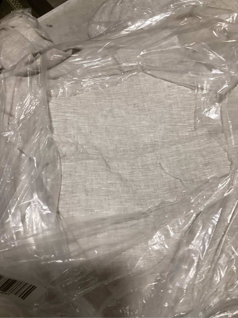 Condition photo showing Good Condition for european linen curtain, 48x96, flax