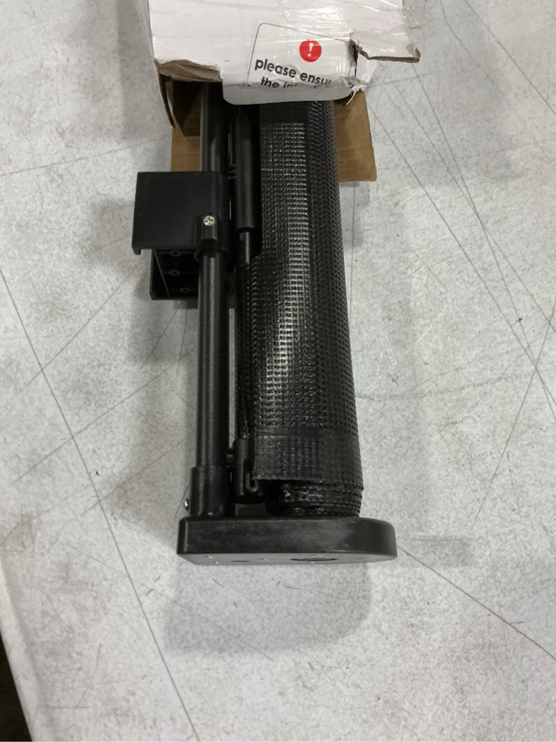 Condition photo showing As Is for 20 inches tall retractable short dog gates for doorways, short pet gate to step over, extends up to 55" wide, step over puppy gates for stairs mesh doggy gates small dog gate indoor outdoor (black) black reinforced 20" tall x 55" wide
