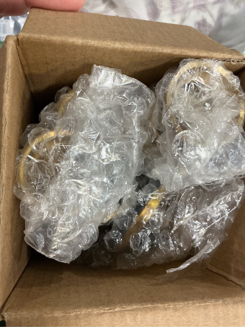 Condition photo showing Good Condition for 2 Sets(6 Pcs) Brass Gold Metal Taper Candle Holders Candlestick Holders, Vintage Modern Decorative Centerpiece Candlestick Holders for Table Mantel Wedding Housewarming Gift Gold 2 sets (6 pcs)