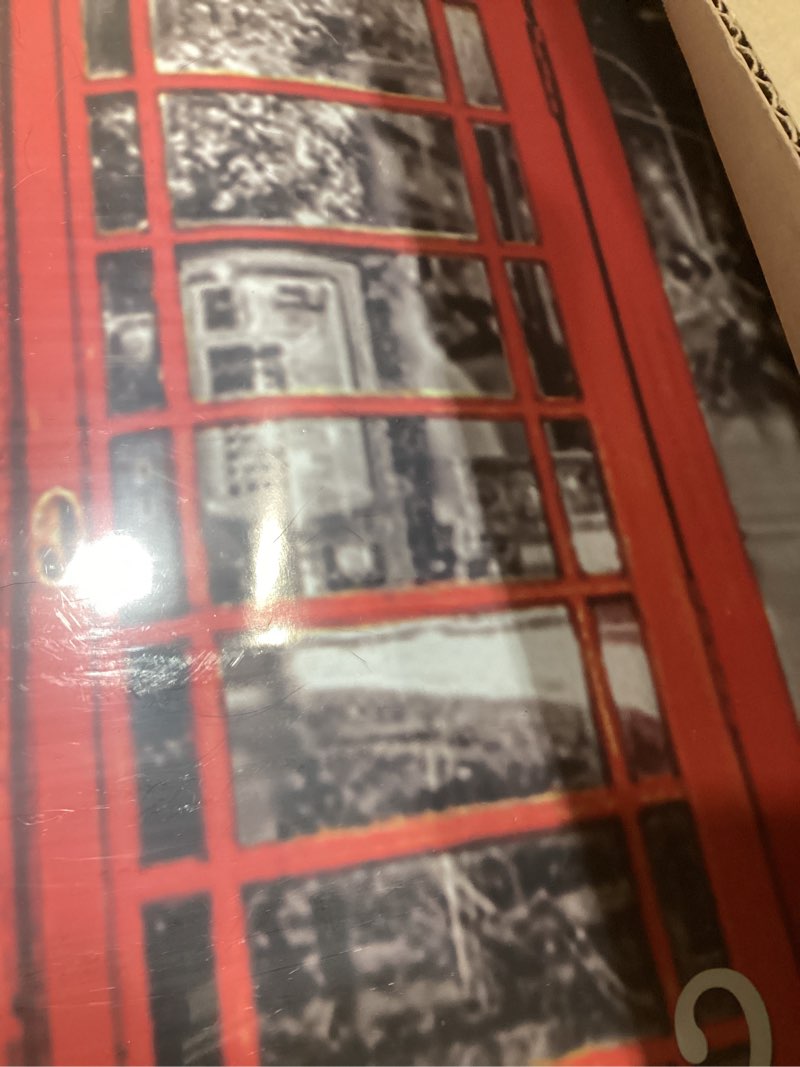 Condition photo showing As Is for Lavezee 24x36 Poster Frame Black Display 24 x 36 Inch Photo Picture Frame for Wall, Metal 24 by 36 Frame for Wedding Christmas Birthday Thanksgiving Mother's Day Black 24x36