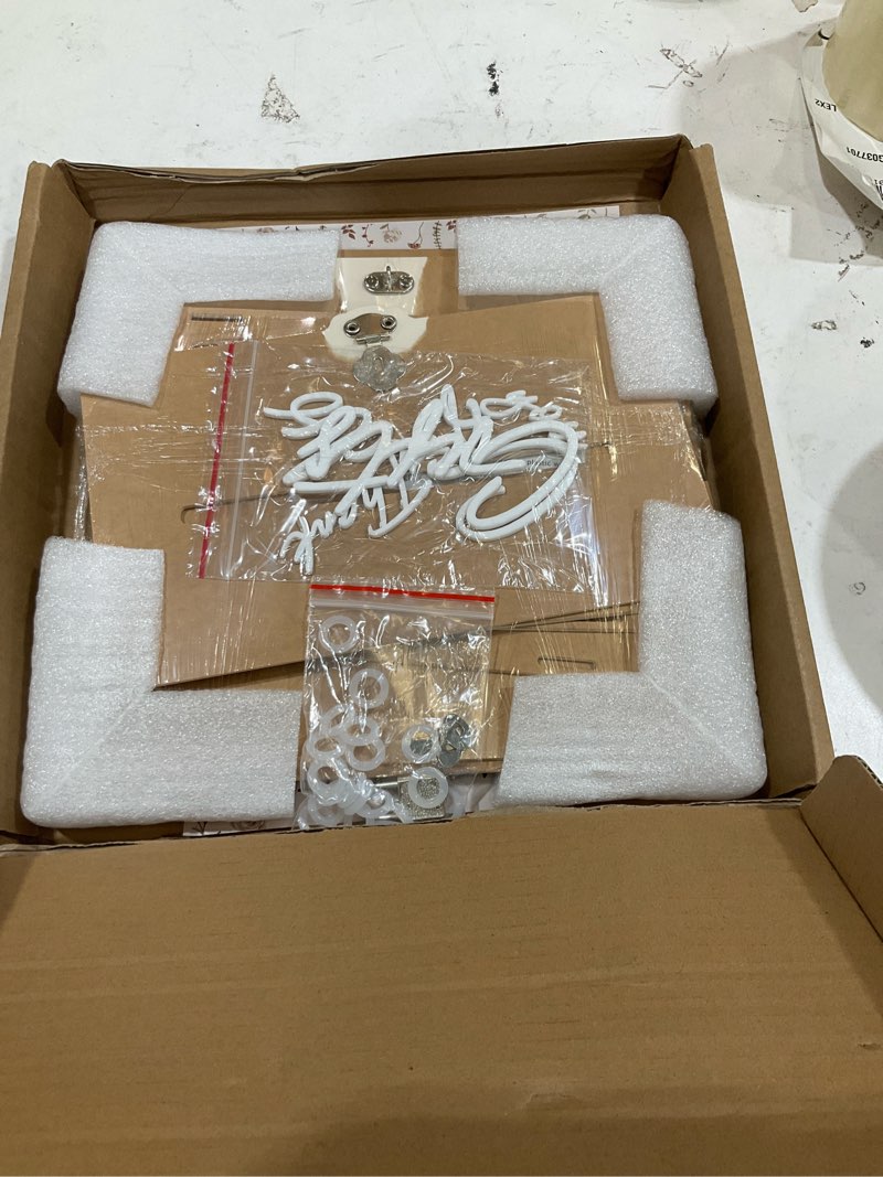 Condition photo showing Good Condition for breezehug light beige acrylic wedding card box with slot and lock, money gift box with diy letters cards gifts/thank you letters, baby shower graduation birthday party (medium) light beige 10*10*6inch