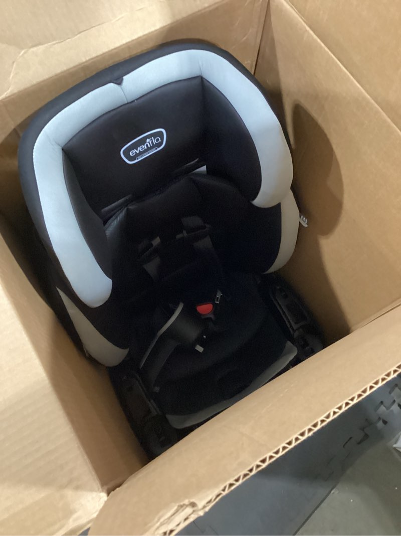 Condition photo showing As Is for Evenflo High-Back Booster Car Seat with Harness, 22 to 110lbs, Maestro Sport, Granite Gray