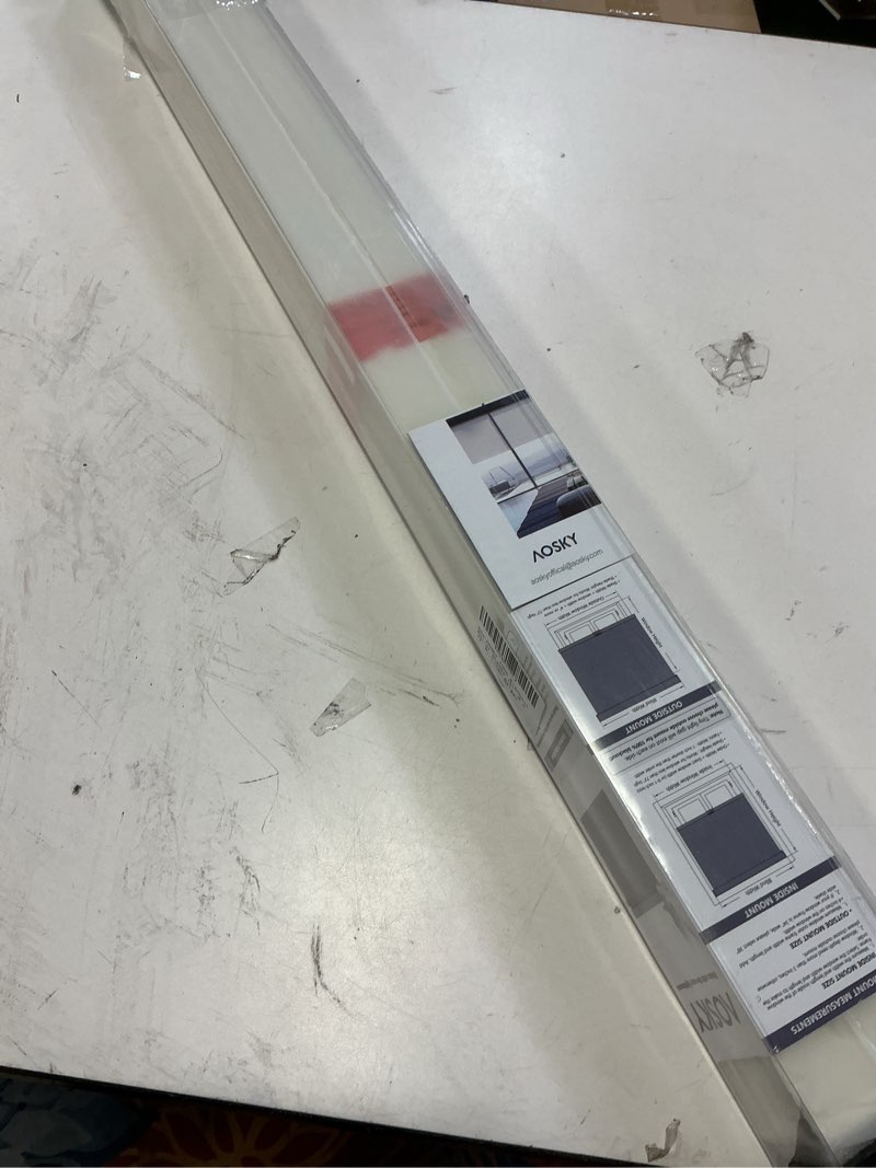 Condition photo showing Good Condition for AOSKY Blackout Roller Shades Cordless Blinds for Windows, Free-Stop Shades with Valance, Thermal Insulated Fabric, UV Protection, Blinds for Home and Office (31" W x 72" H, Linen Beige Linen Beige 31"W x 72"H