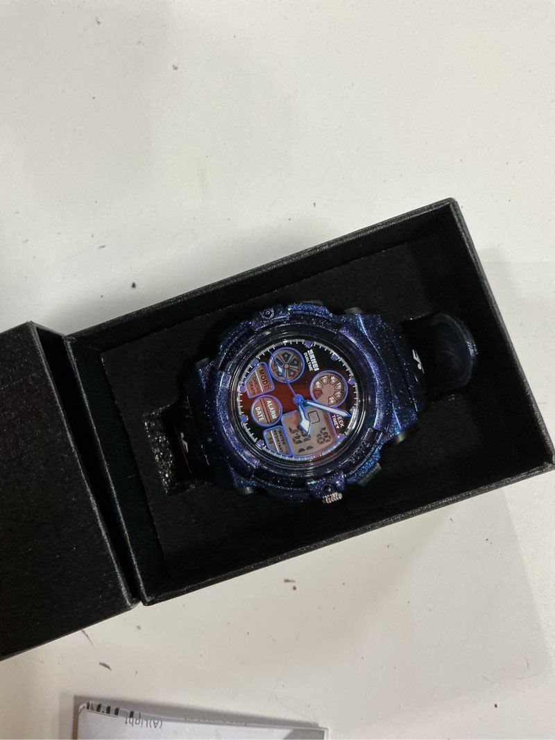 Condition photo showing New/Like New for Dayllon Boys Digital Watch Outdoor Sports 50M Waterproof Electronic Watches Alarm Clock 12/24 H Stopwatch Calendar Boy Girl Wristwatch - Purple Blue