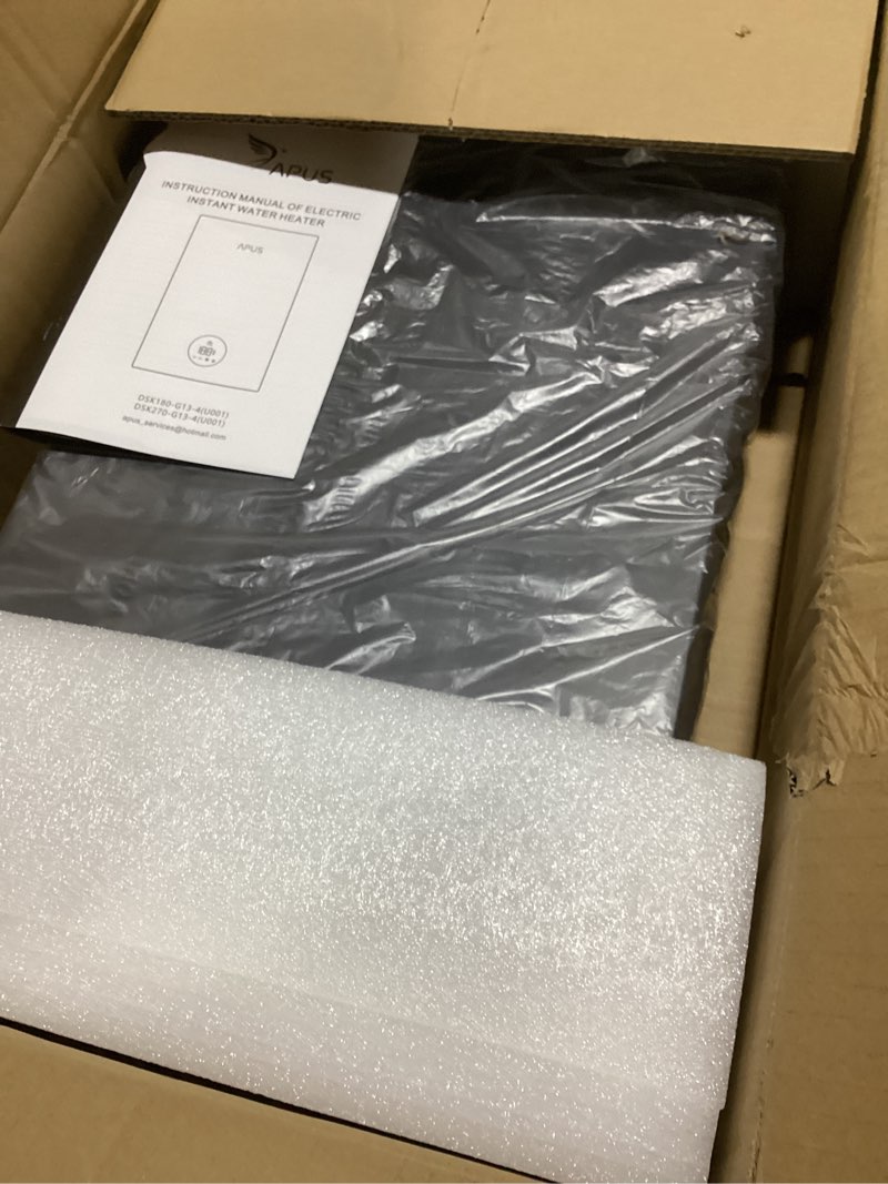 Condition photo showing Good Condition for 18kw electric tankless water heater, apus 240v instant on-demand hot water heater, up to 4.4 gpm with led display, energy-saving whole house water heating system, space-saving design,gray ap-18kw,gray