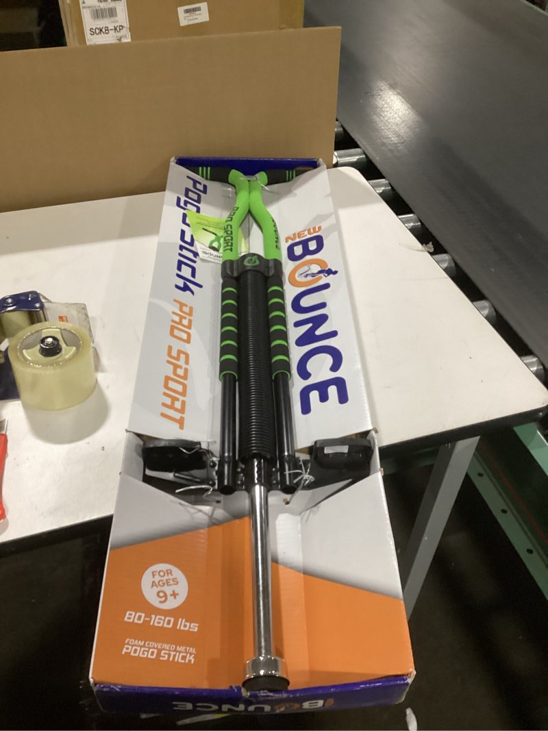 Condition photo showing Good Condition for New Bounce Pogo Stick for Kids - Pogo Sticks for Ages 9 and Up, 80 to 160 Lbs - Pro Sport Edition, Quality, Easy Grip, PogoStick for Hours of Wholesome Fun Black & Green