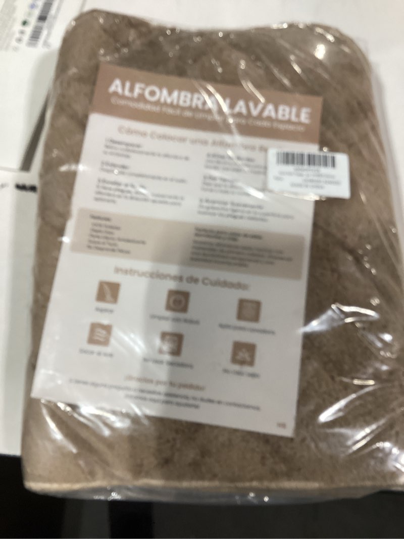 Condition photo showing Good Condition for Stiio Bathroom Rugs, Bath Mats for Bathroom, Extra Soft and Water Absorbent, Non Slip Washable Muddy Mat for Floor, Tub and Shower, Front Door Entrance Inside Doormat, 24x35 Inches Brown Taupe 2' x 2'11" (Rectangular)